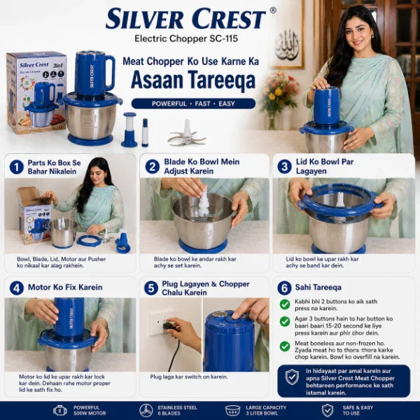 SILVER CREST Electric Chopper guide