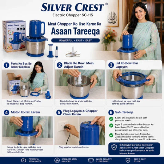 SILVER CREST Electric Chopper guide