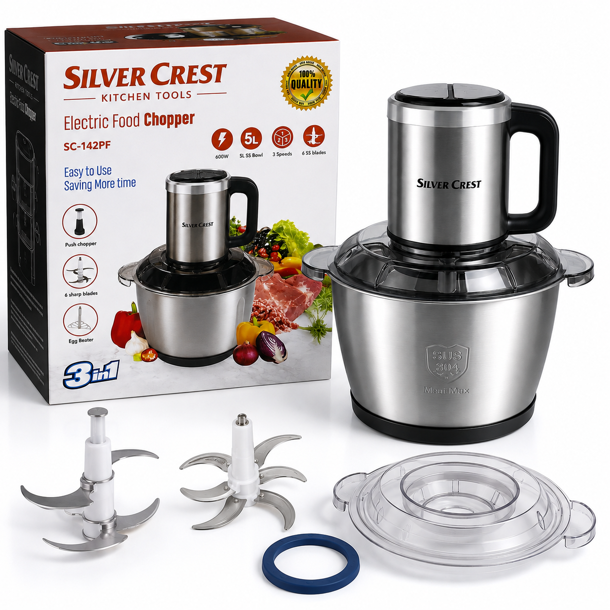 Silver Crest Electric Meat Chopper 5L SC-142