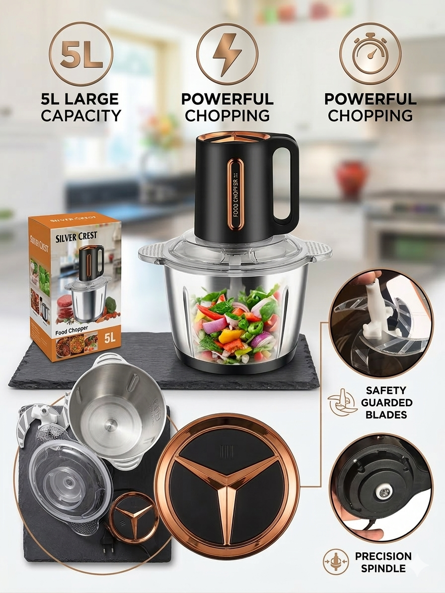 Silver Crest Electric Meat Chopper 5L