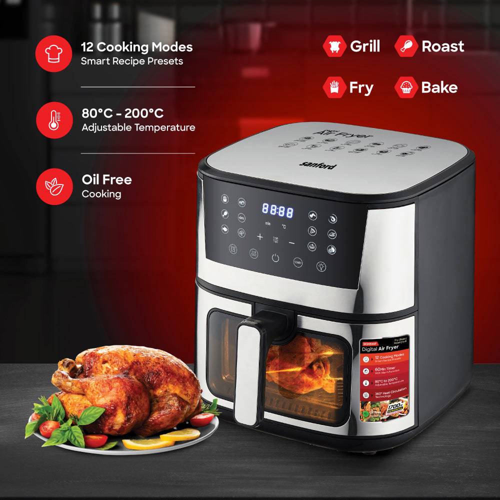 Silver Crest Air Fryer Digital Touch Control 8L
